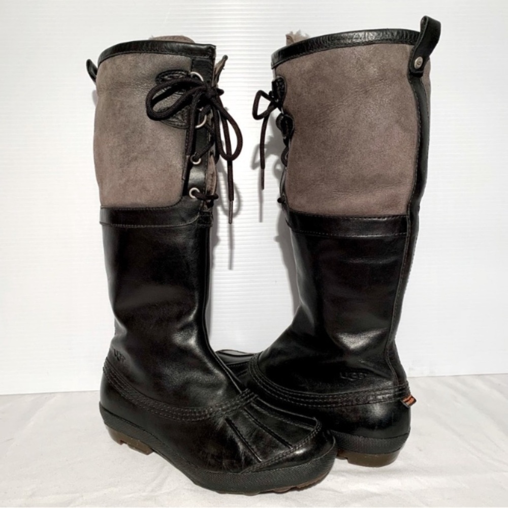 UGG women waterproof Black and Gray Boots